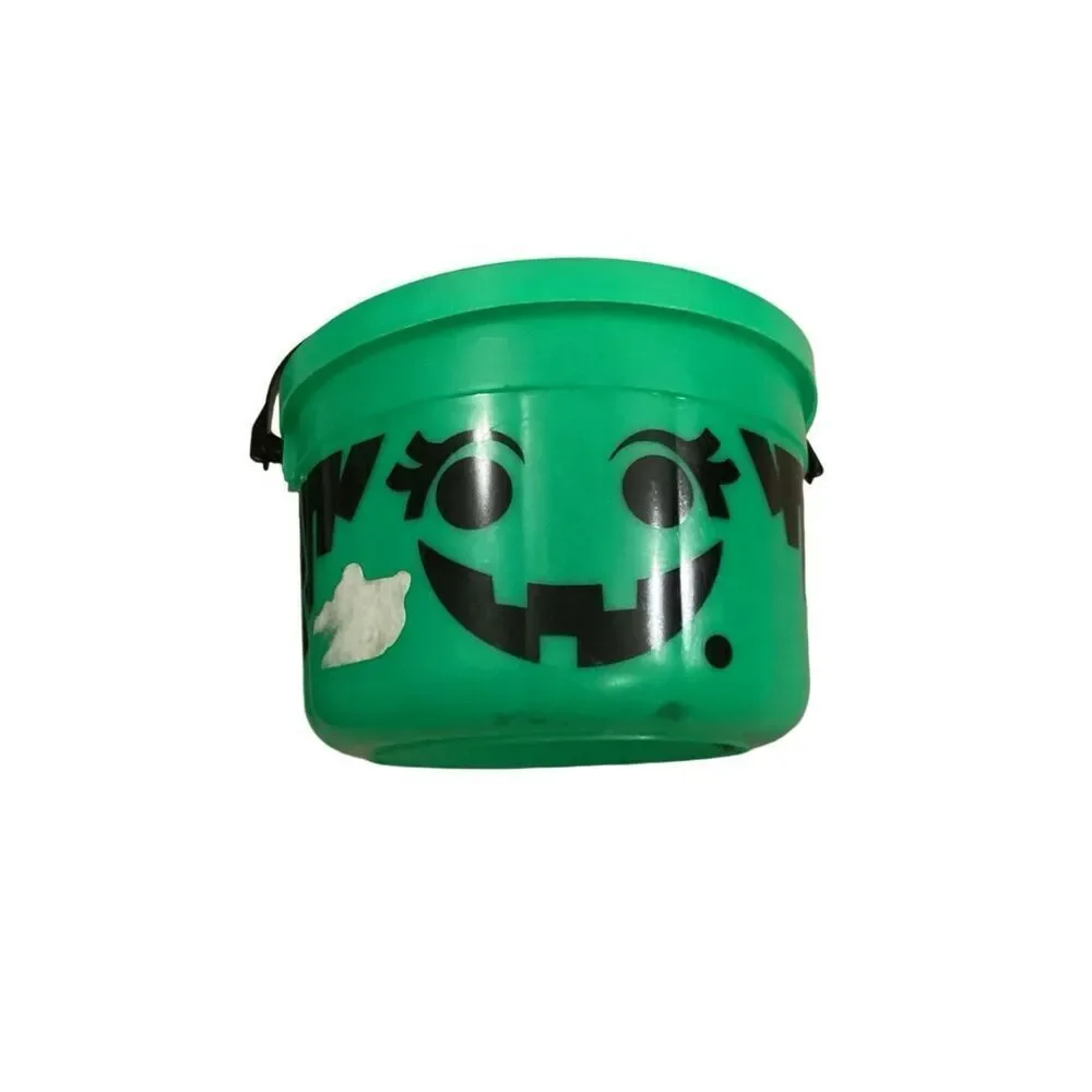Lot Of 4 Halloween Trick Or Treat Bucket Bag Jar Wall Decor Spooky Holiday